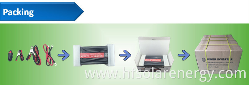Solar power inverter 1200w DC 12v 24v to AC 110V/220V power inverter low price car inverter for home